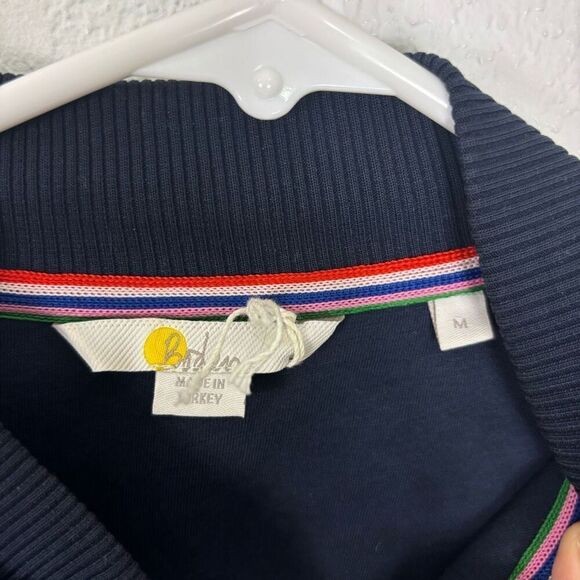 Boden Women's Navy Blue Teddy Zip Up Bomber Jacket Size Medium - Picture 7 of 7